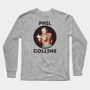 phil collins || coklat tua aestetic Long Sleeve T-Shirt